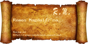 Remes Magdaléna névjegykártya
